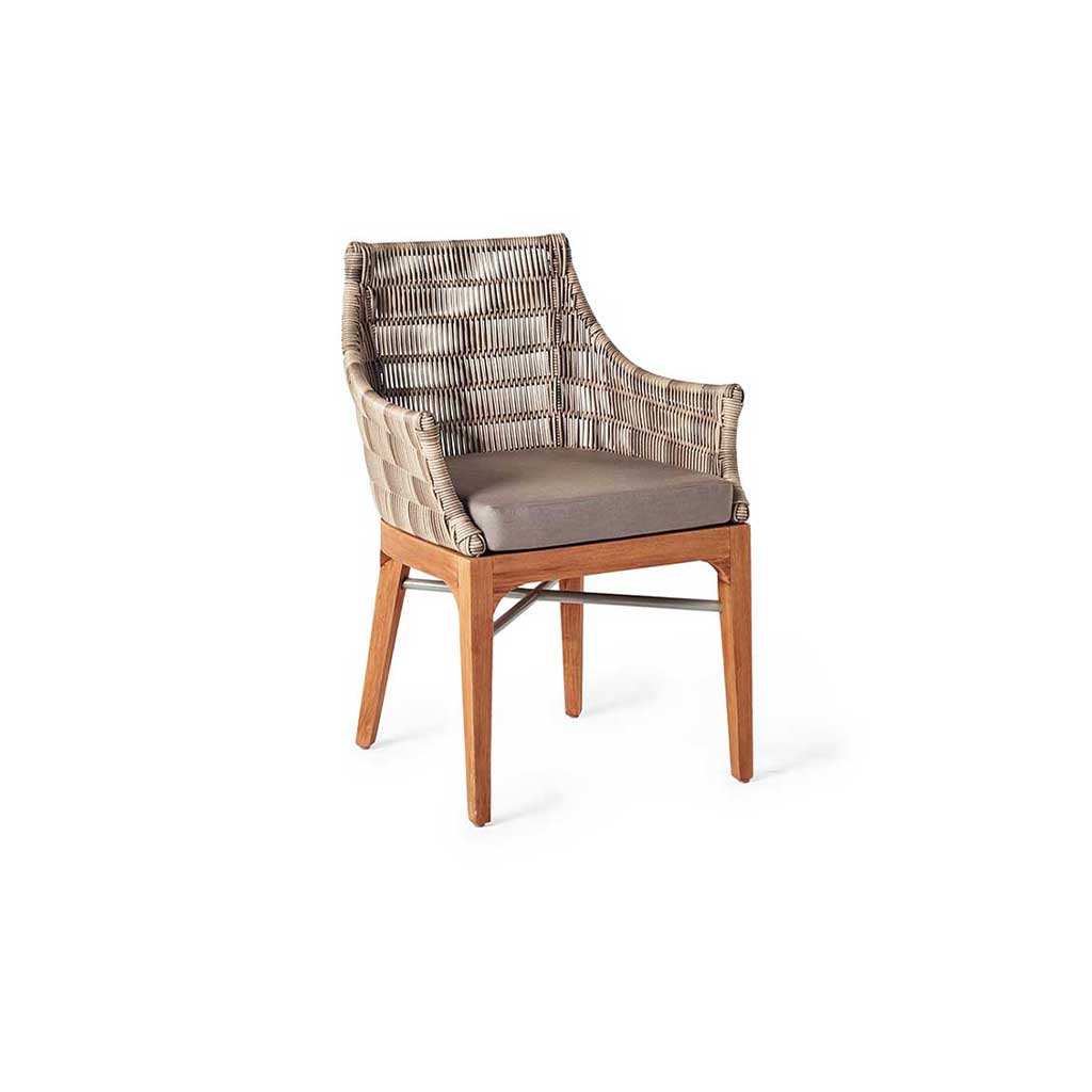 Madera Dining Chair in Teak and All-Weather Wicker