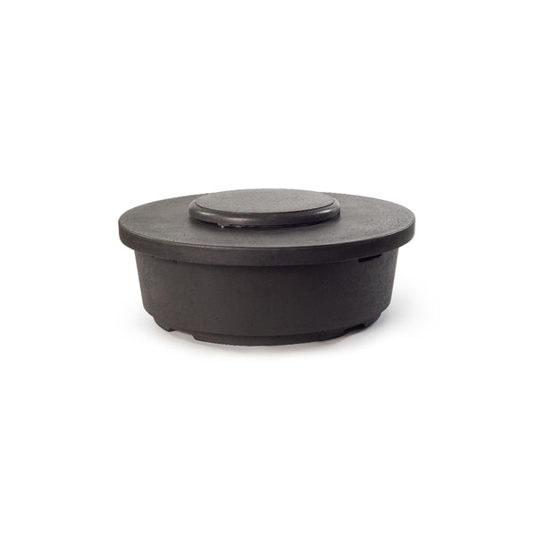 Contempo Round Fire Table in Black Lava