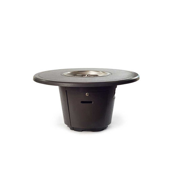 Indio Round Fire Table in Black Lava