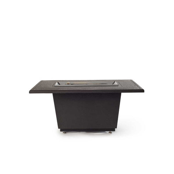 Indio Rectangular Fire Table in Black Lava