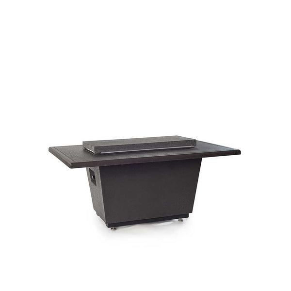 Indio Rectangular Fire Table in Black Lava