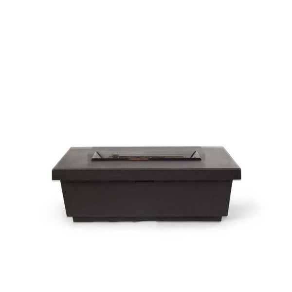 Contempo Select Rectangular Fire Table with Drawer in Black Lava