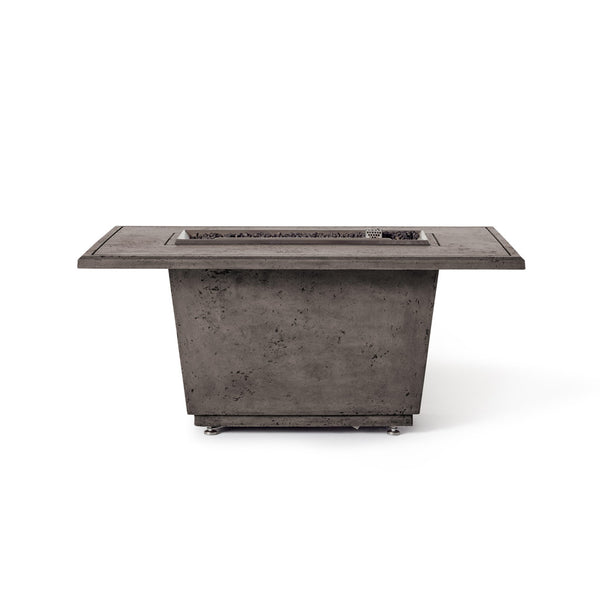 Indio Rectangular Fire Table in Dark Basalt