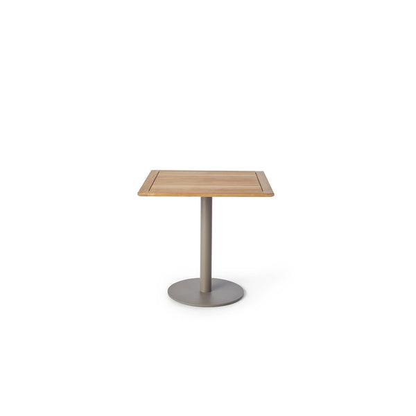 Palm Bistro Square Table in Quartz Grey Aluminum