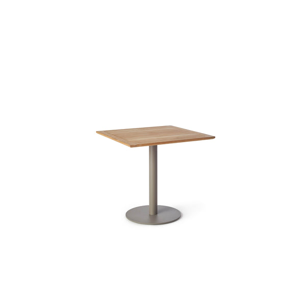 Palm Bistro Square Table in Quartz Grey Aluminum